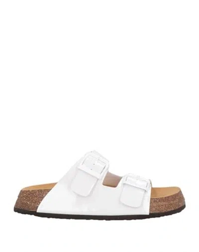 Scholl Woman Sandals White Size 7 Textile Fibers