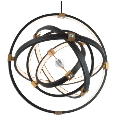 Schonbek Atomic 36 1/2" Wide Black And Aged Brass Led Pendant Light