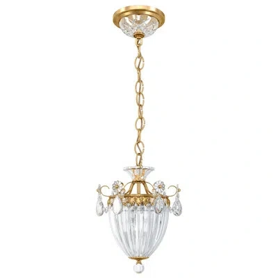 Schonbek Bagatelle 1 Light 12.5in X 10in Pendant In Heirloom Gold With Clear Radiance Crystals