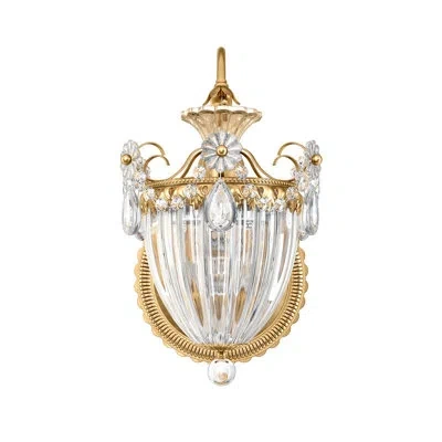 Schonbek Bagatelle 1 Light Wall Sconce In Heirloom Gold With Clear Radiance Crystals