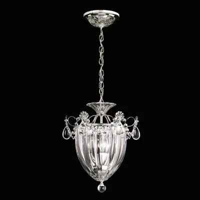 Schonbek Bagatelle 3 - Light Single Urn Pendant In Heritage Clear,silver