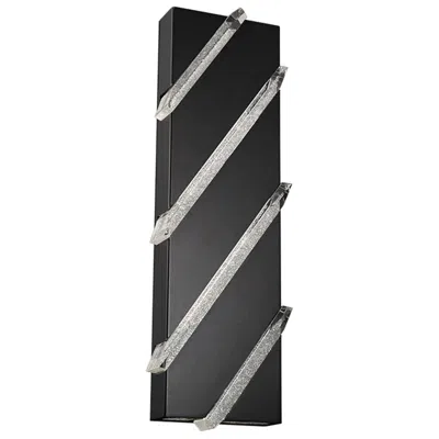 Schonbek Barra 22" High Black And Modern Crystal Led Wall Sconce