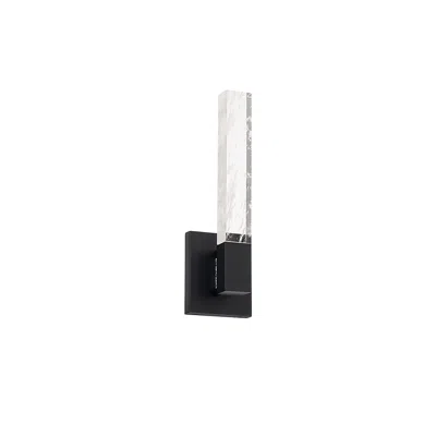 Schonbek Baton 16"h X 5"w 1-light Crystal Wall Sconce In Black