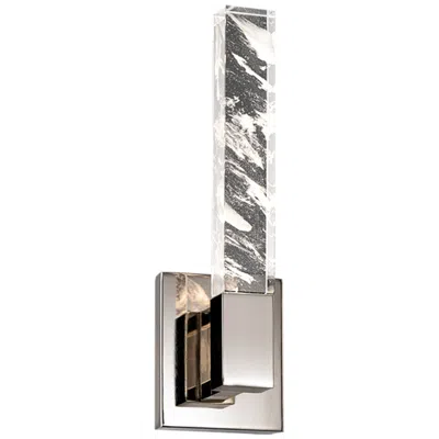Schonbek Baton 16"h X 5"w 1-light Crystal Wall Sconce In Polished Nickel