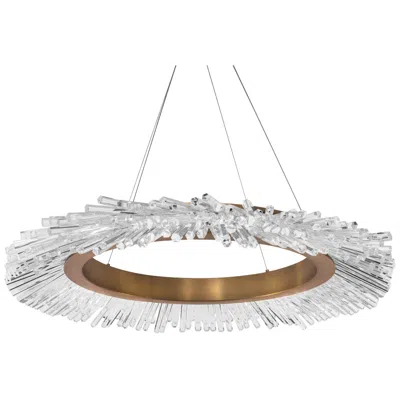 Schonbek Benediction 38 1/4"w Aged Brass Crystals Led Pendant Light
