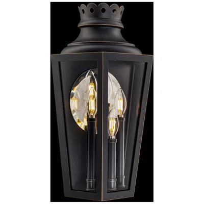 Schonbek Betony 20"h X 11"w 4-light Outdoor Wall Light In Oil Rubbed Bronze