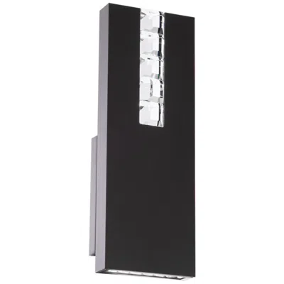 Schonbek Beyond Helios 5" Wide Black Clear Crystal 1-light Wall Sconce