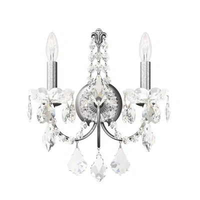 Schonbek Century 2 - Light Candle Wall Light In Polished Silver