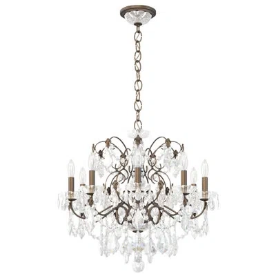 Schonbek Century 9-light Candle Style Classic / Traditional Chandelier In Etruscan Gold