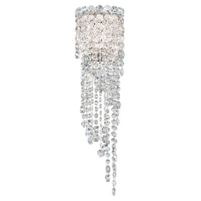 Schonbek Chantant 2 Light 6.5in X 23in Wall Sconce In Polished Stainless Steel With Clear Radiance Crystals