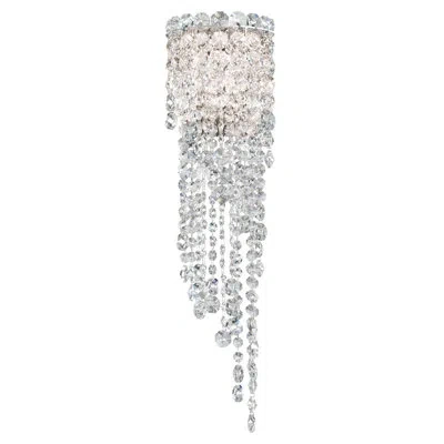 Schonbek Chantant 2 - Light Stainless Steel Flush Mounted Sconce In Heritage Clear