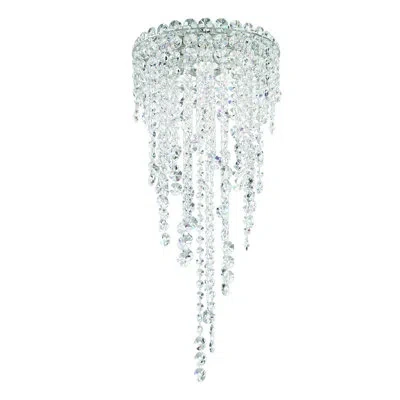 Schonbek Chantant 3 - Light 10.5" Unique/statement Tiered Flush Mount In Heritage Handcut