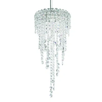 Schonbek Chantant 3 - Light Unique / Statement Tiered Pendant With Crystal Accents In Heritage Handcut