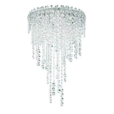 Schonbek Chantant 4 - Light Unique Tiered Flush Mount In Heritage Handcut
