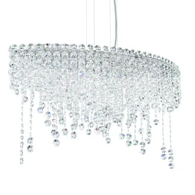 Schonbek Chantant 6 - Light Unique / Statement Geometric Chandelier In Heritage Handcut Clear