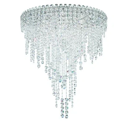 Schonbek Chantant 6 - Light Unique/statement Tiered Flush Mount In Heritage Handcut