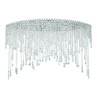 Schonbek Chantant 8 - Light 43" Unique/statement Tiered Flush Mount In Heritage Handcut Crystal Clear