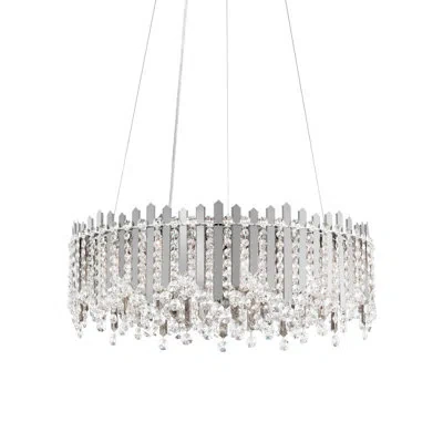 Schonbek Chatter 12 - Light Large Pendant In Polished Stainless Steel,heritage Crystal