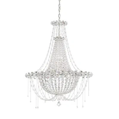 Schonbek Chrysalita 6 - Light Unique / Statement Empire Chandelier With Crystal Accents In Spectra Crystal Clear