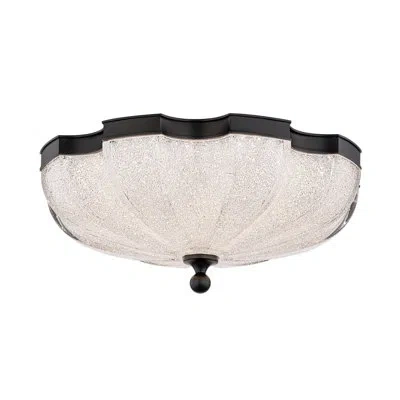 Schonbek Cupola 1 Light Crystal Led Flush Mount In Black