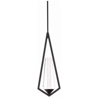 Schonbek Devotion 7" Wide Black And Crystal Led Mini Pendant