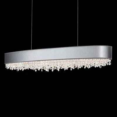 Schonbek Eclyptix Dimmable Led Drum Chandelier In Silver