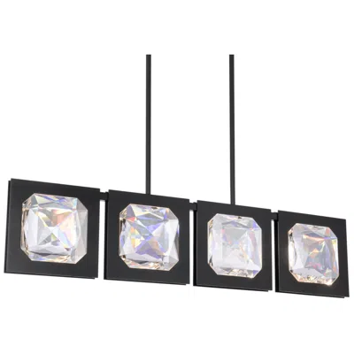 Schonbek Enchante 4 Light Led Linear Pendant In Multi