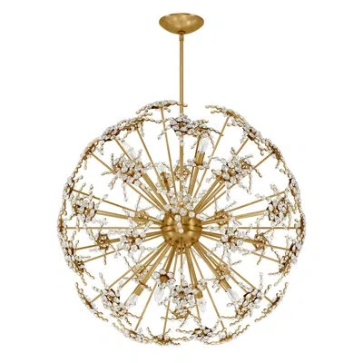 Schonbek Esteracae 8 Light 36in X 36in Pendant In Heirloom Gold With Clear Radiance Crystals