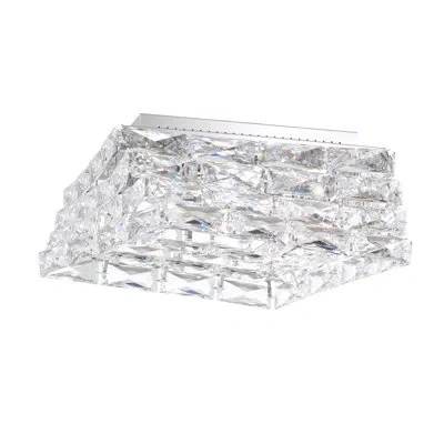 Schonbek Glissando 5 - Light 15.5" Chandelier Style Square Led Flush Mount