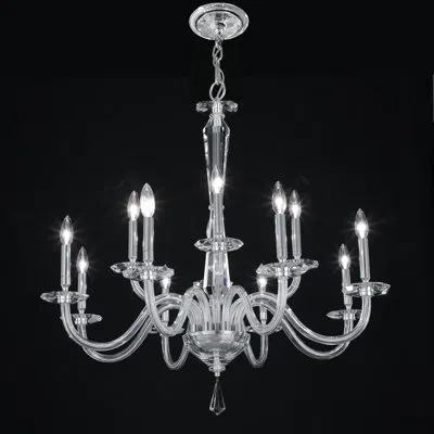 Schonbek Habsburg 12 Light Chandelier In Polished Chrome
