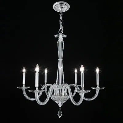 Schonbek Habsburg 6 Light Chandelier In Chrome