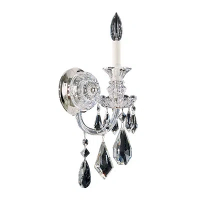 Schonbek Hamilton 1-light Candle Wall Light In Clear,silver