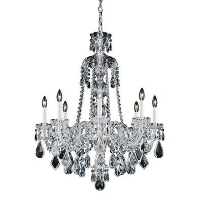 Schonbek Hamilton 8-light Candle Style Classic / Traditional Chandelier In Silver,clear