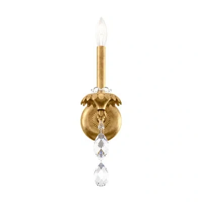 Schonbek Helenia 1 Light 4.5in X 17in Wall Sconce In Heirloom Gold With Clear Heritage Handcut Crystals