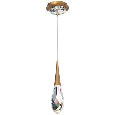 Schonbek Hibiscus 3 1/4" Wide Brass Crystal Led Mini Pendant