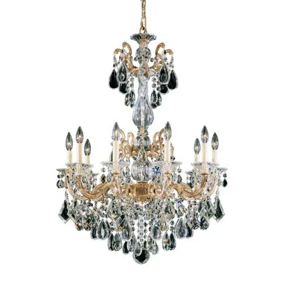 Schonbek La Scala 10-light Candle Style Chandelier In French Gold,heritage Clear