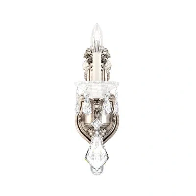 Schonbek La Scala 1-light Candle Wall Light In Antique Silver,handcut Clear