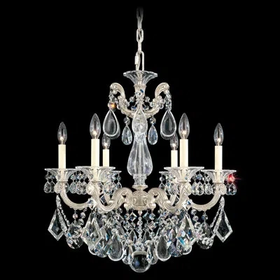 Schonbek La Scala 6-light Candle Style Classic / Traditional Chandelier In Midnight Gild