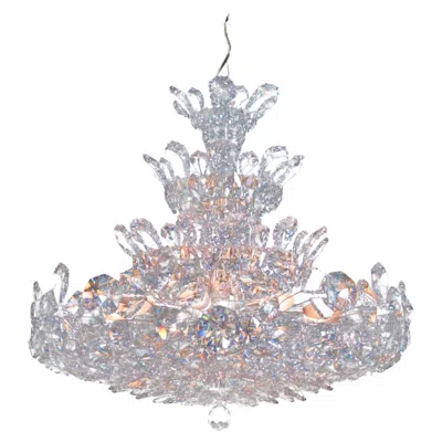 Pre-owned Schonbek Large Vintage 5858  Tiered Crystal Basket Chandelier C 1970 In Clear