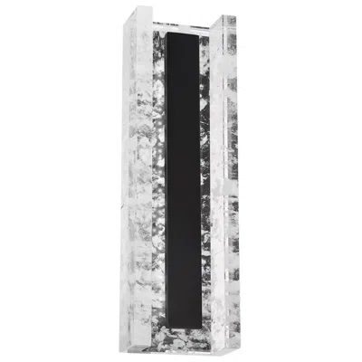Schonbek Magnate 16" High Black With Haze Crystal Led Wall Sconce