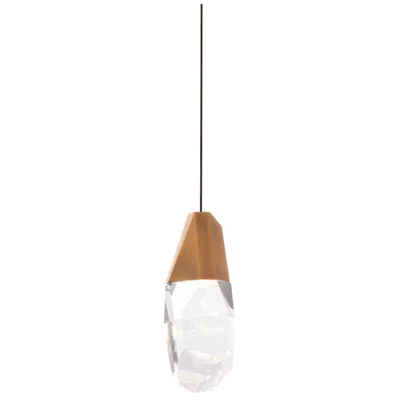 Schonbek Martini 6" Wide Aged Brass And Optic Crystal Led Mini Pendant