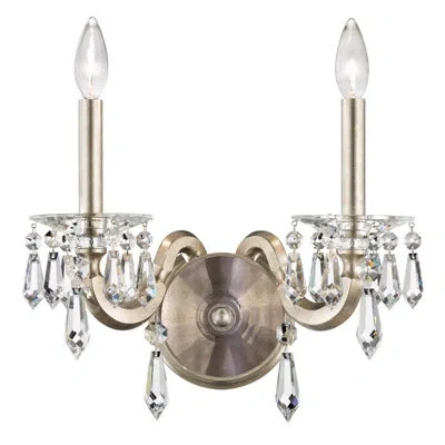 Schonbek Napoli 2 Light Crystal Wall Sconce In Heirloom Gold