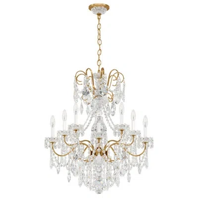 Schonbek New Orleans 10 Light 28in X 31in Chandelier In Heirloom Gold With Clear Heritage Handcut Crystals