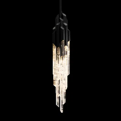 Schonbek Organza 3 3/4" Wide Black Led Mini Pendant