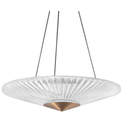 Schonbek Origami 24" Wide Aged Brass Clear Crystal 1-light Pendant