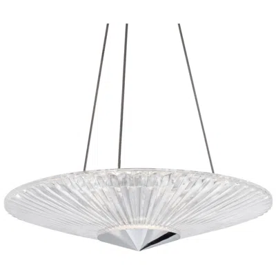Schonbek Origami 24" Wide Polished Chrome Clear Crystal 1-light Pendan