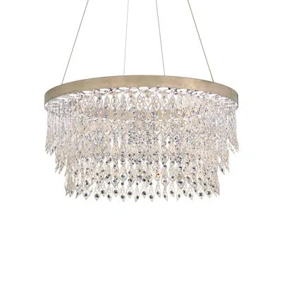 Schonbek Pavona 1 Light Crystal Led Chandelier In Heirloom Gold