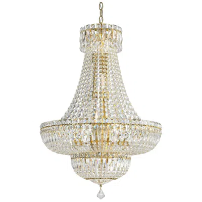 Schonbek Petit Crystal Deluxe 31"h X 21"w 20-light Chandelier In Polished Gold