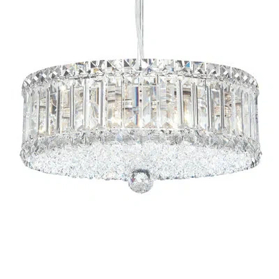 Schonbek Plaza 9-light Unique / Statement Drum Chandelier In Heritage Crystal