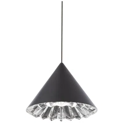 Schonbek Primrose Black 8" Wide Modern Cone Led Mini Pendant